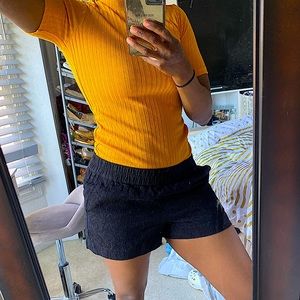 J Crew Black Linen Shorts